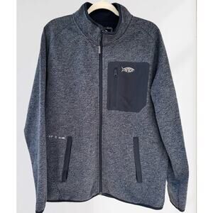 AFTCO Men’s Weatherproof Fleece Fishing Jacket in Navy, Size L